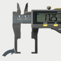 Special jaws for measuring grooves and external seatings