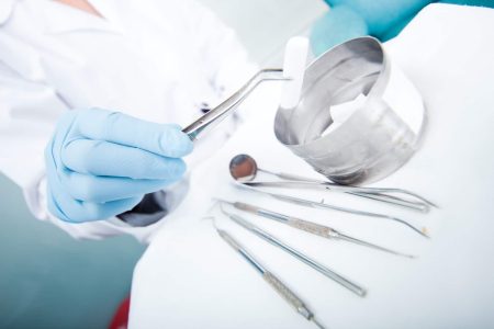 Close up of medical instruments at the hospital